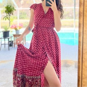 Floral Maxi Dress | Spanish | Wrap around